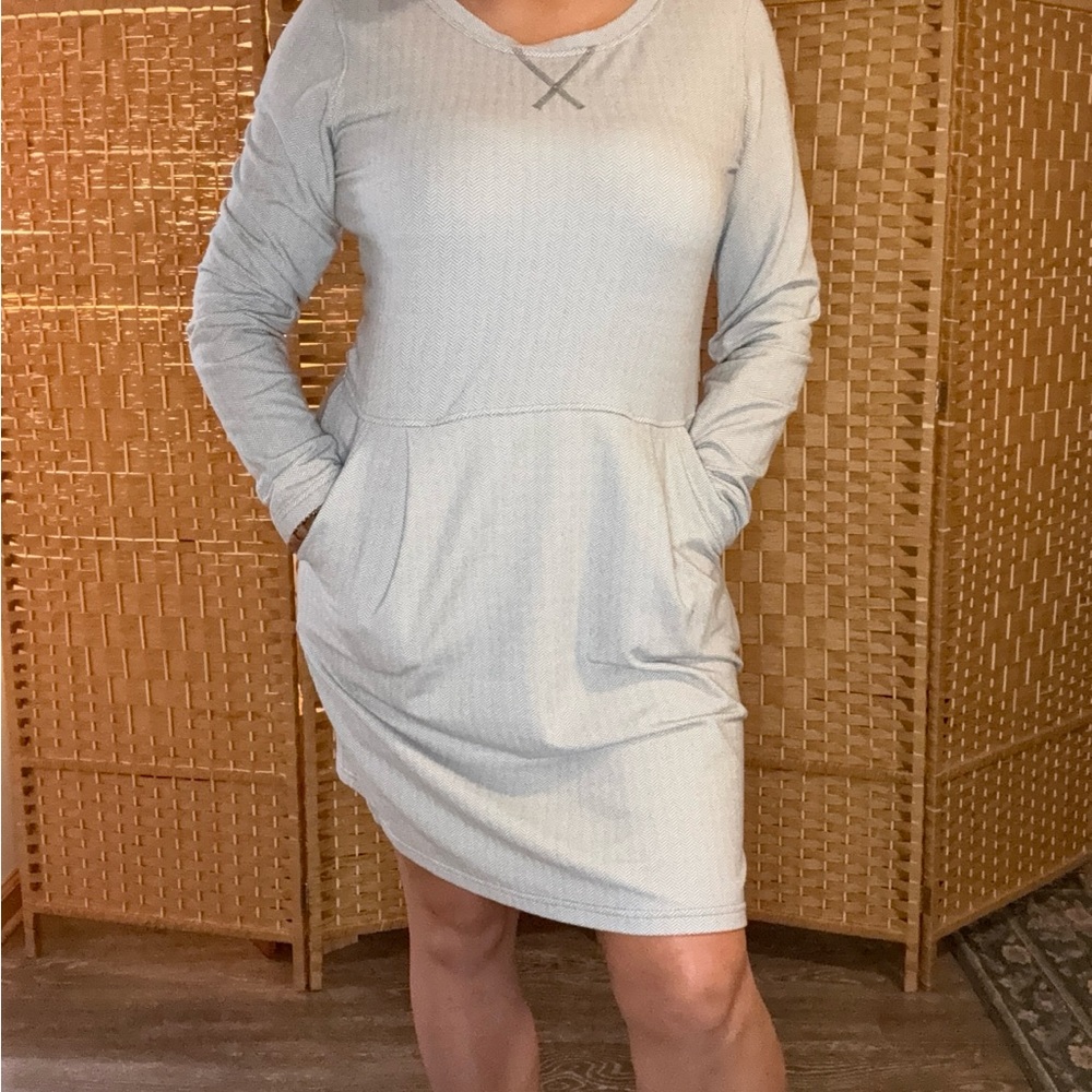 Patagonia Light Gray Long Sleeve Dress